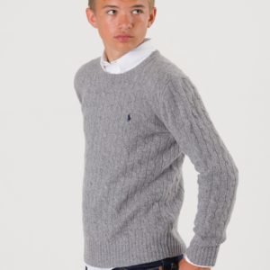 Ralph Lauren Cable Crewneck Sweater Neule Harmaa