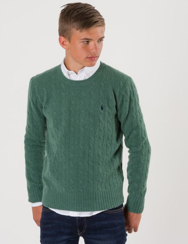 Ralph Lauren Cable Crewneck Sweater Neule Vihreä