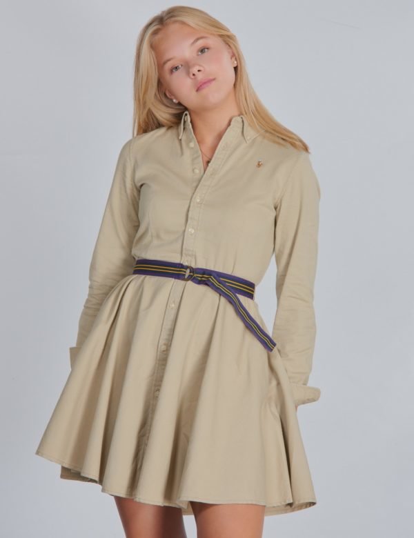 Ralph Lauren Chino Dress Dresses Woven Mekko Beigestä