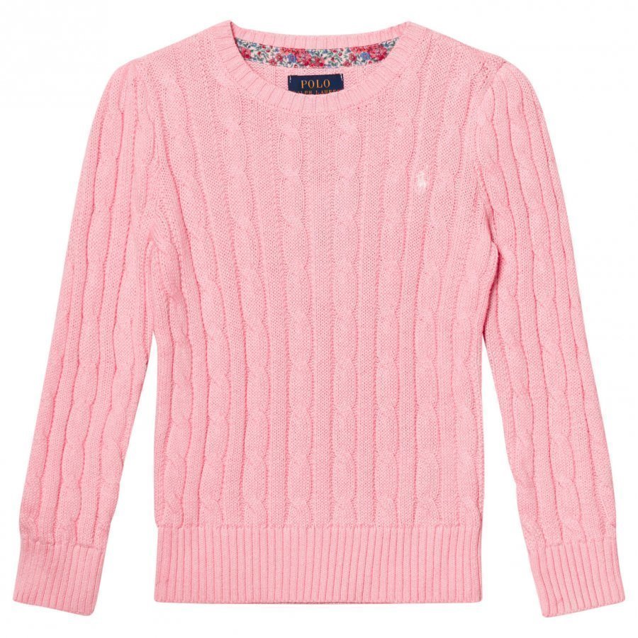 Ralph Lauren Classic Cable Knit Sweater Pink Paita