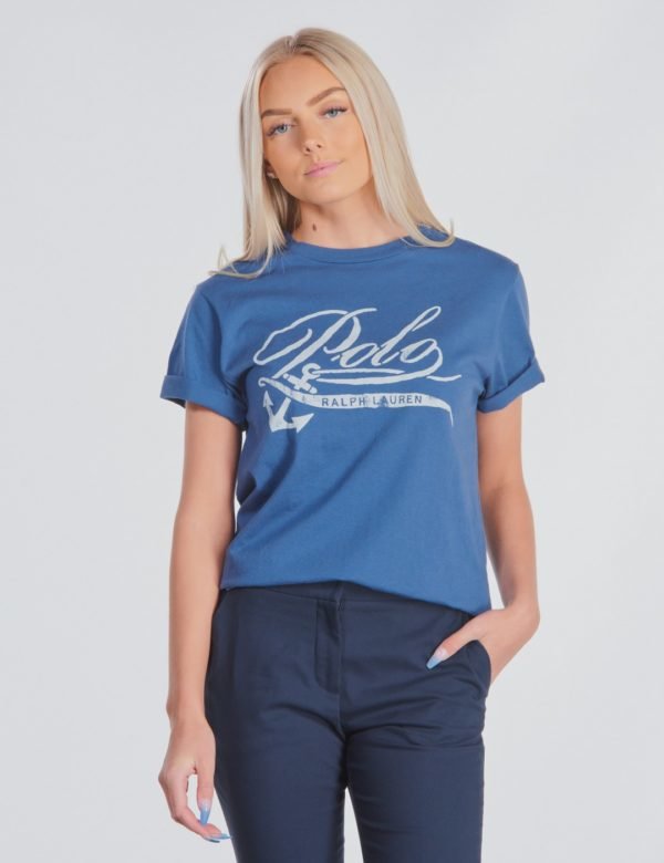 Ralph Lauren Cn Tops T Shirt T-Paita Sininen