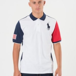 Ralph Lauren Colorblock Polo Pikee Valkoinen