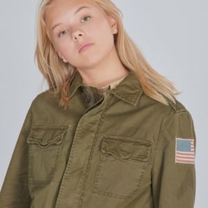 Ralph Lauren Combat Jacket Outerwear Jacket Takki Vihreä