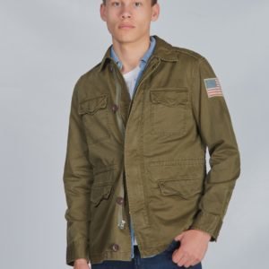 Ralph Lauren Combat Jacket Outerwear Jacket Takki Vihreä