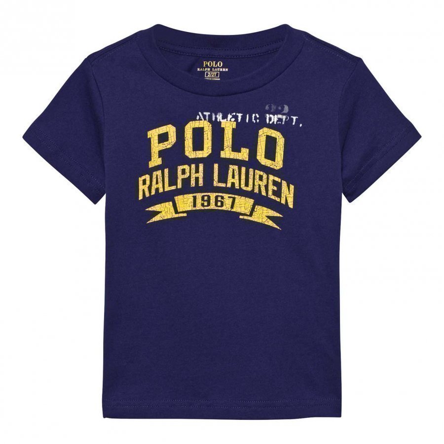 Ralph Lauren Cotton Jersey Graphic Tee Driver Navy T-Paita