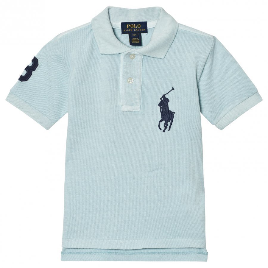 Ralph Lauren Cotton Mesh Polo Shirt Coastal Blue Pikeepaita