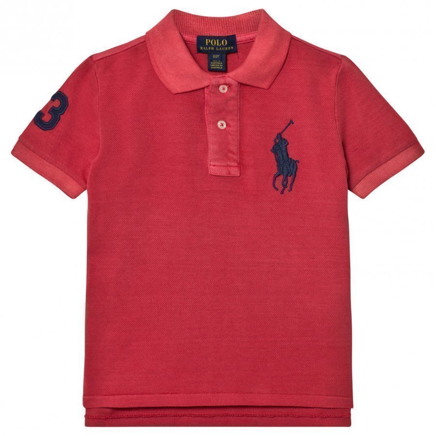 Ralph Lauren Cotton Mesh Polo Shirt Red Pikeepaita