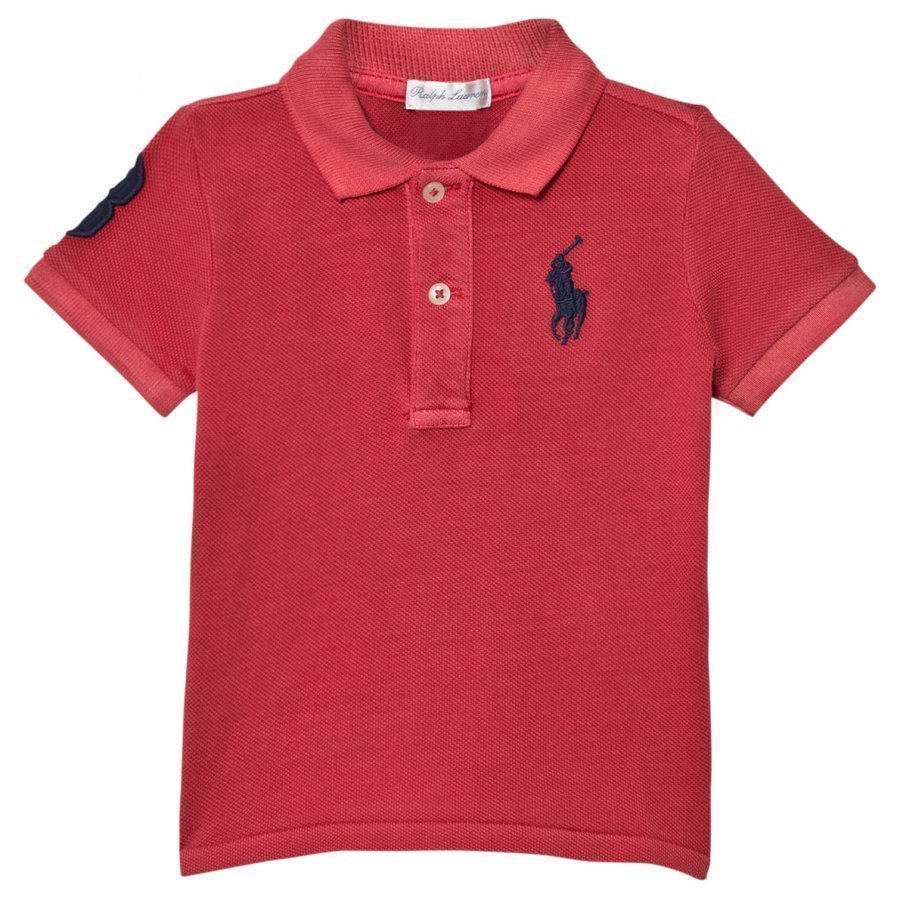 Ralph Lauren Cotton Mesh Polo Shirt Red Pikeepaita