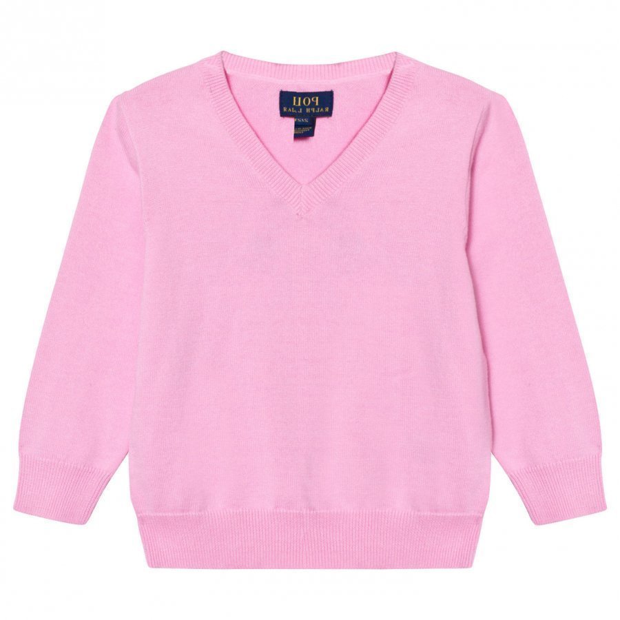 Ralph Lauren Cotton V-Neck Sweater Cape Pink Paita