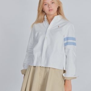 Ralph Lauren Crop Oxford Tops Shirt Kauluspaita Valkoinen