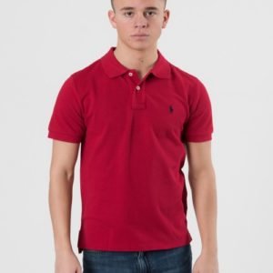 Ralph Lauren Custom Fit Polo Pikee Punainen