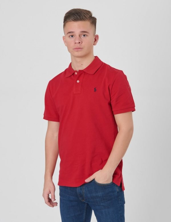 Ralph Lauren Custom Fit Polo Pikee Punainen