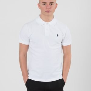 Ralph Lauren Custom Fit Polo Pikee Valkoinen