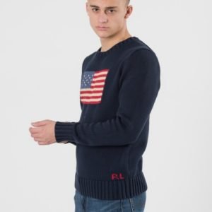 Ralph Lauren Flag Cn Sweat Neule Sininen