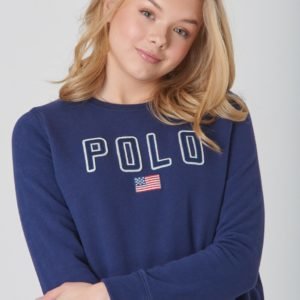 Ralph Lauren Flag Cn Tops Knit Neule Sininen