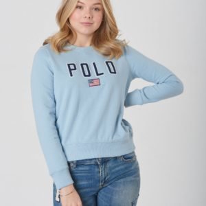 Ralph Lauren Flag Cn Tops Knit Neule Sininen