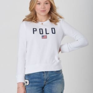 Ralph Lauren Flag Cn Tops Knit Neule Valkoinen