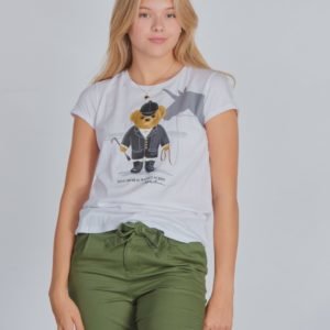 Ralph Lauren Graphic Cn Tops Knit T-Paita Valkoinen