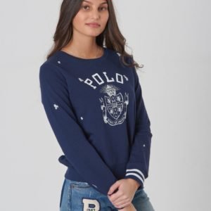 Ralph Lauren Graphic Po Tops Knit Neule Sininen