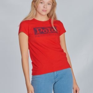 Ralph Lauren Graphic Tee Tops Knit T-Paita Punainen