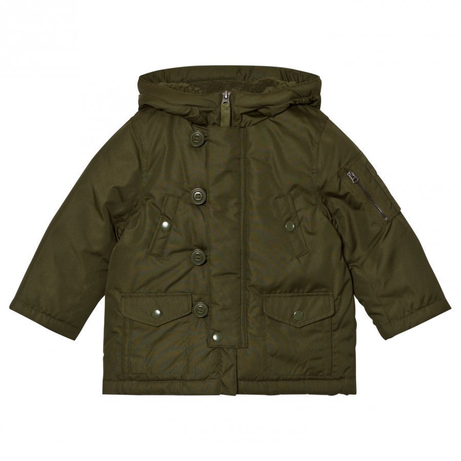 Ralph Lauren Green Hooded Down Jacket Parkatakki