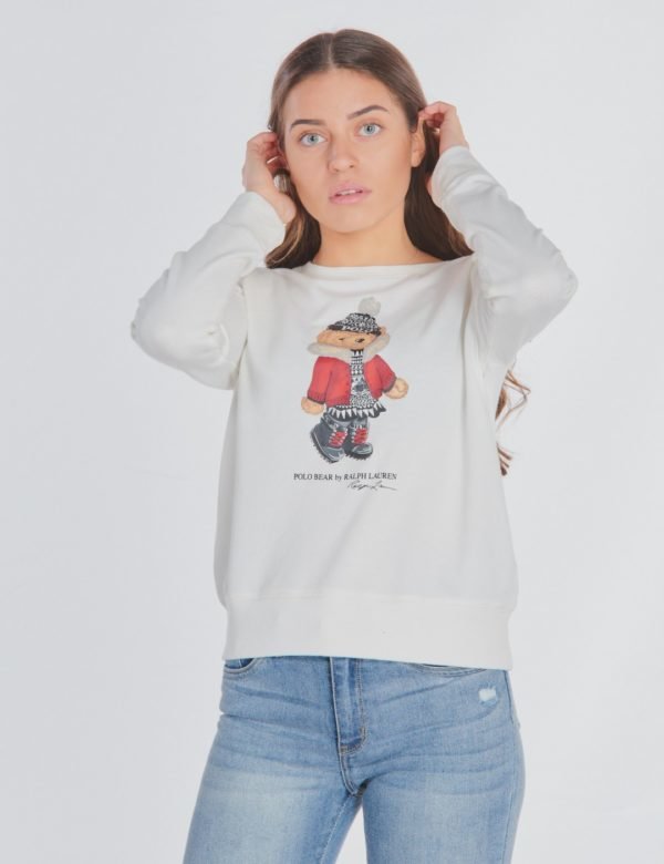 Ralph Lauren Hol Bear Po Tops Knit Neule Valkoinen