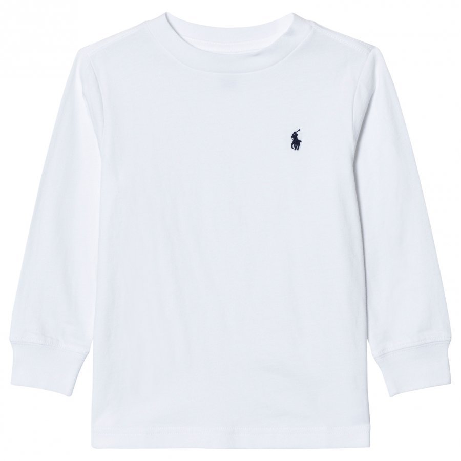 Ralph Lauren Jersey Crewneck Tee White Pitkähihainen T-Paita