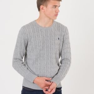 Ralph Lauren Long Sleeve Cable Cn Neule Harmaa