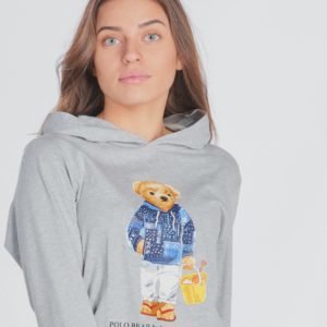 Ralph Lauren Long Sleeve Hood Tee Huppari Harmaa