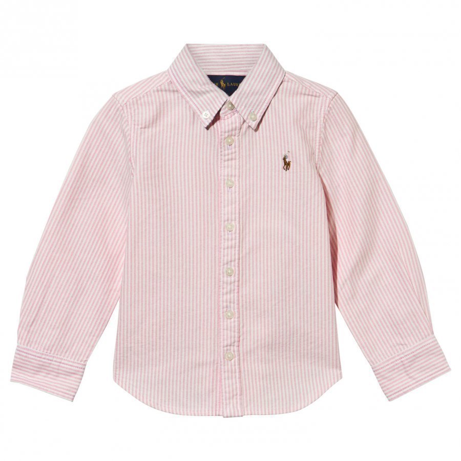 Ralph Lauren Long Sleeve Stripe Oxford Pink/White Kauluspaita