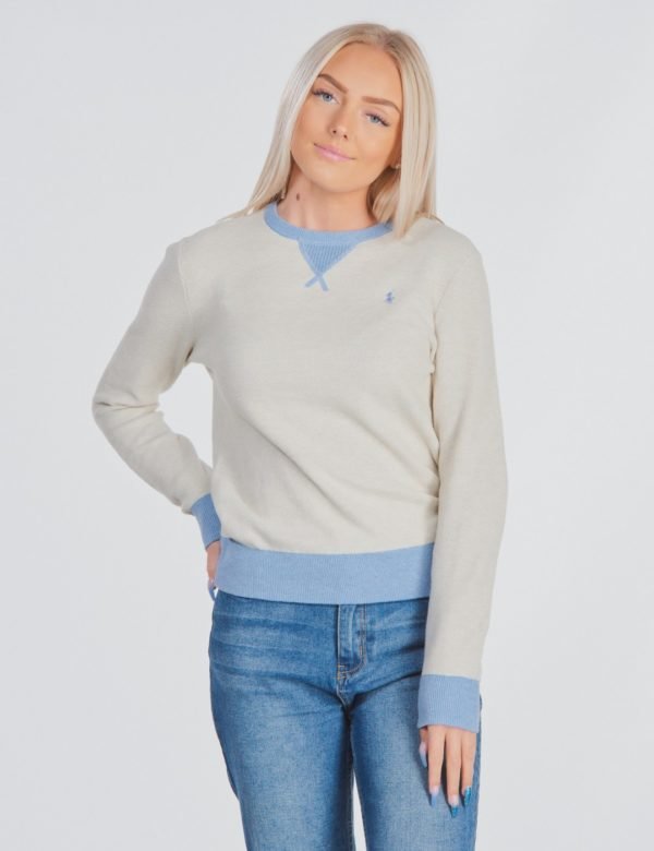Ralph Lauren Long Sleeve Textured Tops Sweater Neule Beigestä