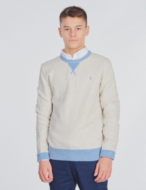 Ralph Lauren Long Sleeve Textured Tops Sweater Neule Beigestä