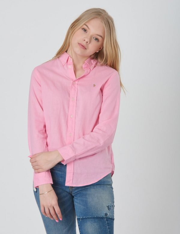 Ralph Lauren Ls Bd Tops Shirt Kauluspaita Vaaleanpunainen