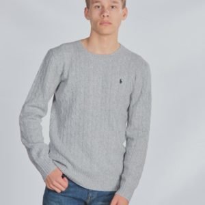 Ralph Lauren Ls Cable Cn Tops Sweater Neule Harmaa
