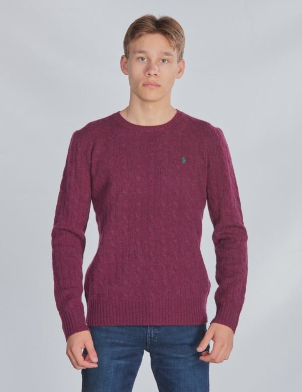 Ralph Lauren Ls Cable Cn Tops Sweater Neule Punainen