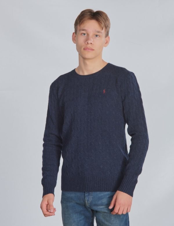 Ralph Lauren Ls Cable Cn Tops Sweater Neule Sininen