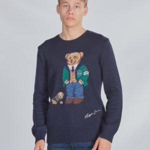Ralph Lauren Ls Cn Bear Tops Sweater Neule Sininen