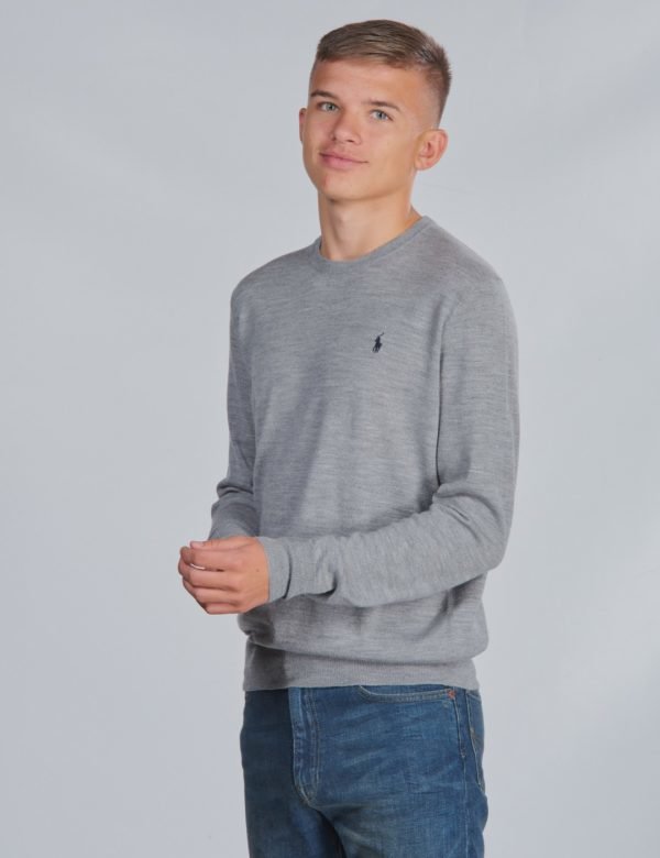 Ralph Lauren Ls Cn Po Tops Sweater Neule Harmaa