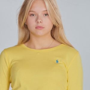 Ralph Lauren Ls Cn Tee Tops Knit T-Paita Keltainen