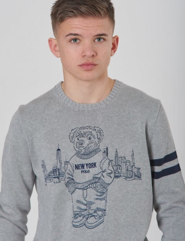 Ralph Lauren Ls Cn Tops Sweater Neule Harmaa