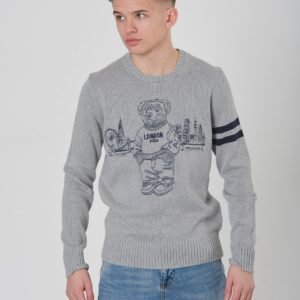 Ralph Lauren Ls Cn Tops Sweater Neule Harmaa