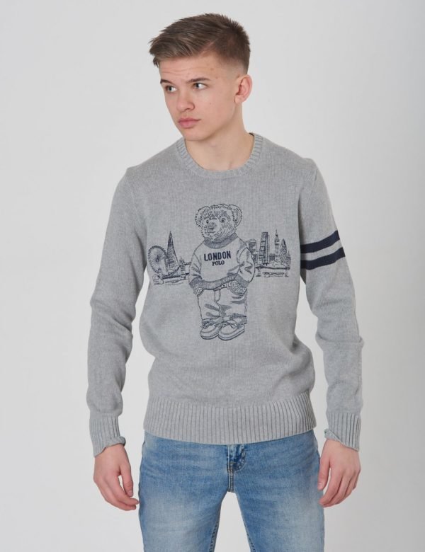 Ralph Lauren Ls Cn Tops Sweater Neule Harmaa