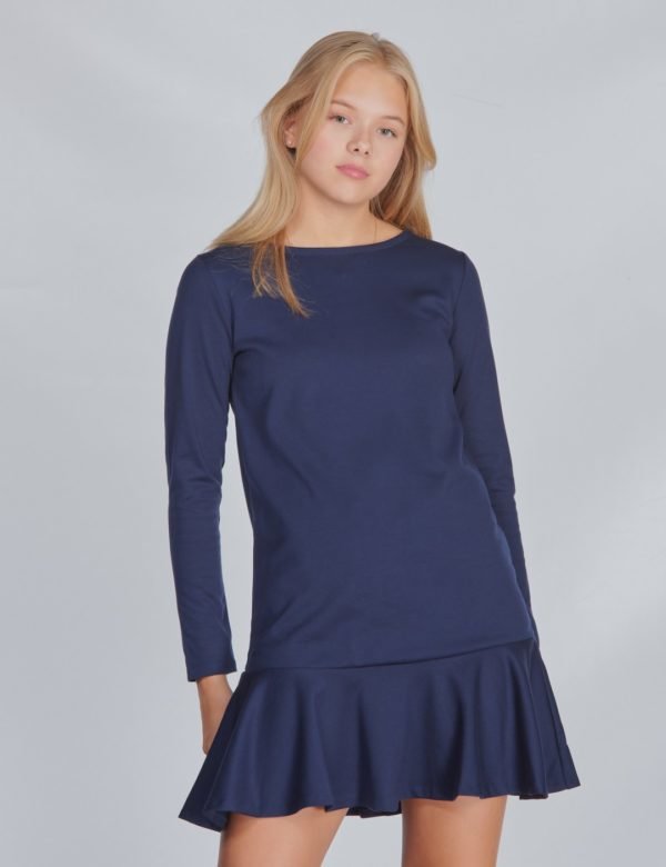 Ralph Lauren Ls Dress Dresses Knit Mekko Sininen