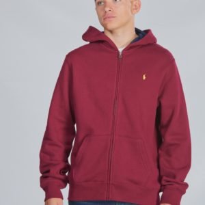 Ralph Lauren Ls Fz Hood Tops Knit Huppari Punainen