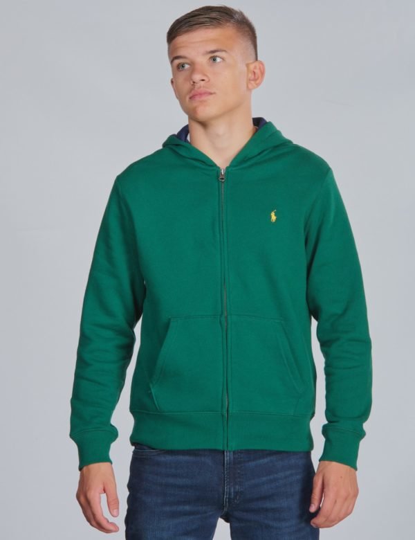 Ralph Lauren Ls Fz Hood Tops Knit Huppari Vihreä