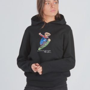 Ralph Lauren Ls Hood Tops Knit Huppari Musta