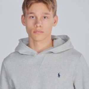 Ralph Lauren Ls Po Hood Tops Knit Huppari Harmaa