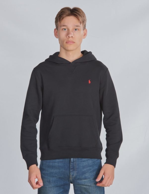 Ralph Lauren Ls Po Hood Tops Knit Huppari Musta