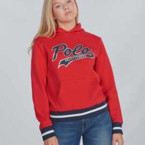 Ralph Lauren Ls Po Hood Tops Knit Huppari Punainen