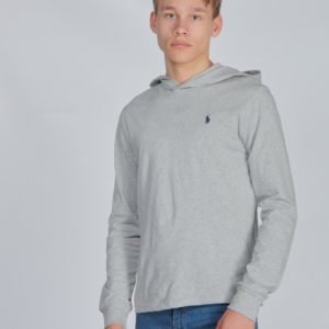 Ralph Lauren Ls Po Hood Tops T Shirt Huppari Harmaa